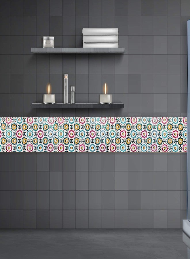 Decor Production Self Adhesive Vinyl Wall Tile Stickers (Multicolour, Wide 6, Length 48 Inches) - Image 3